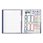 NotePro Notebook, 1-Subject, Wide/Legal Rule, Indigo Blue Cover, (100) 10.75 x 8.5 Sheets