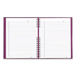 NotePro Notebook, 1-Subject, Wide/Legal Rule, Dark Raspberry Cover, (100) 10.75 x 8.5 Sheets