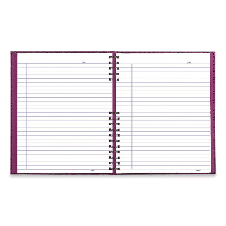 NotePro Notebook, 1-Subject, Wide/Legal Rule, Dark Raspberry Cover, (100) 10.75 x 8.5 Sheets