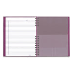 NotePro Notebook, 1-Subject, Wide/Legal Rule, Dark Raspberry Cover, (100) 10.75 x 8.5 Sheets