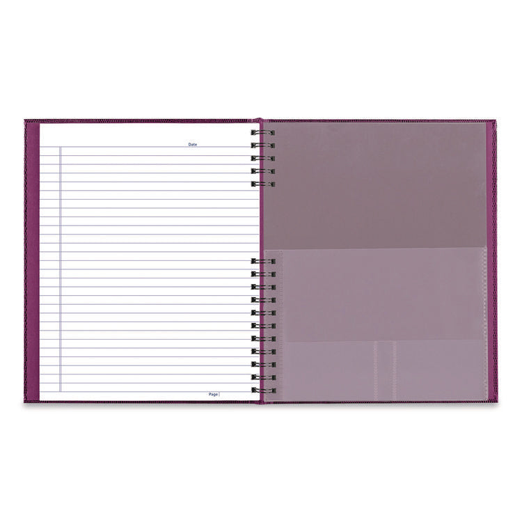 NotePro Notebook, 1-Subject, Wide/Legal Rule, Dark Raspberry Cover, (100) 10.75 x 8.5 Sheets