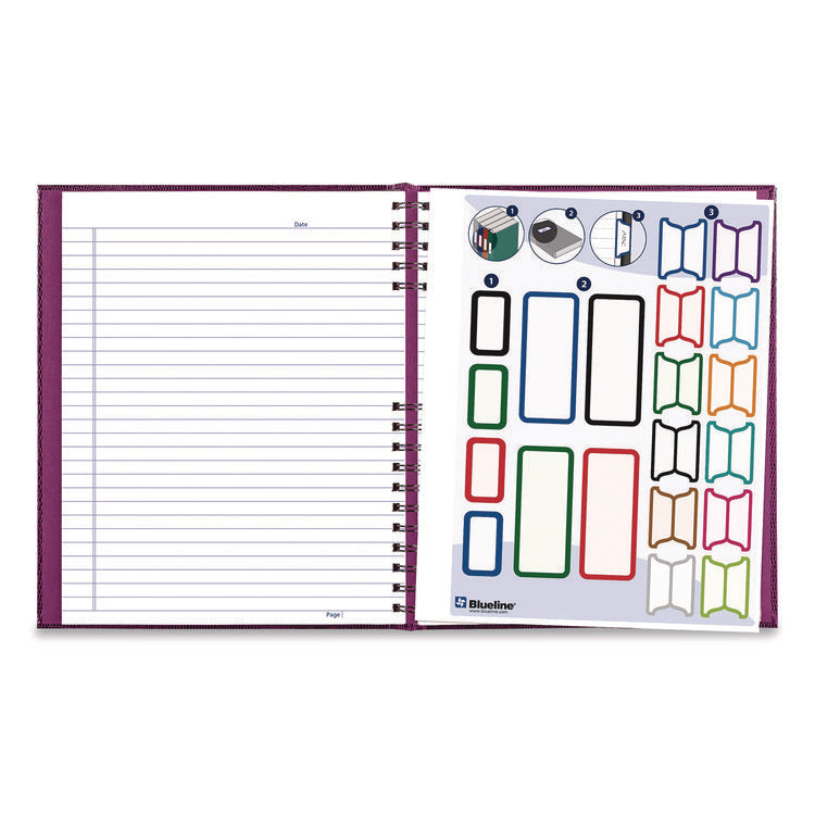 NotePro Notebook, 1-Subject, Wide/Legal Rule, Dark Raspberry Cover, (100) 10.75 x 8.5 Sheets