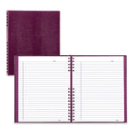 NotePro Notebook, 1-Subject, Wide/Legal Rule, Dark Raspberry Cover, (100) 10.75 x 8.5 Sheets