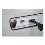 Executive Microfiber Single-Sided Flat Mop Frame, 3.5 W, 17 L, Black/Silver