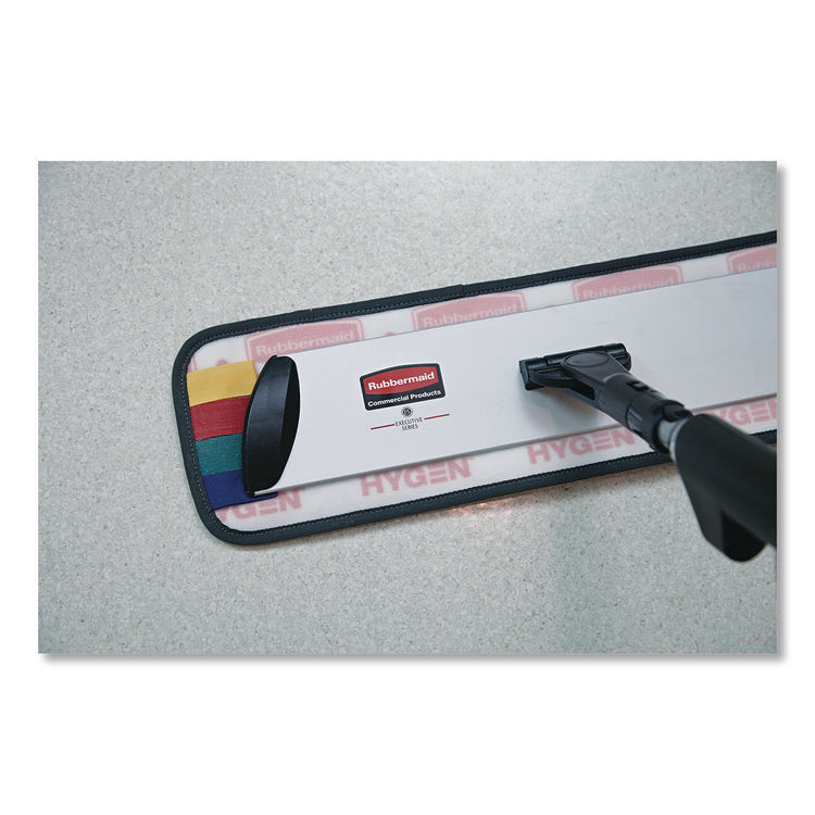 Executive Microfiber Single-Sided Flat Mop Frame, 3.5 W, 17 L, Black/Silver