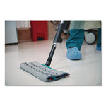 Executive Microfiber Single-Sided Flat Mop Frame, 3.5 W, 17 L, Black/Silver