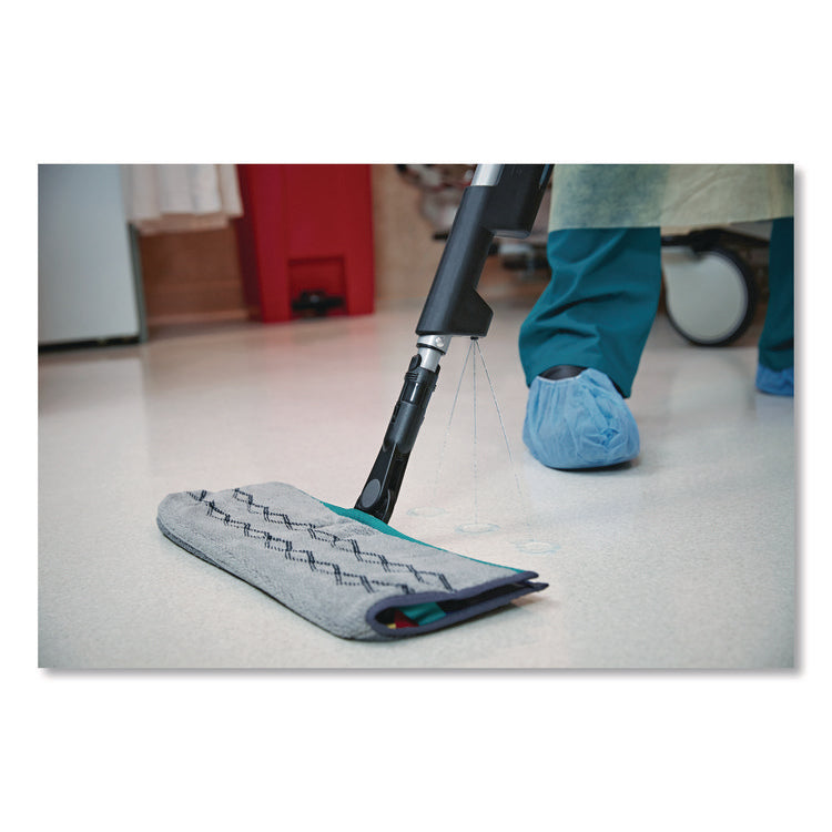 Executive Microfiber Single-Sided Flat Mop Frame, 3.5 W, 17 L, Black/Silver