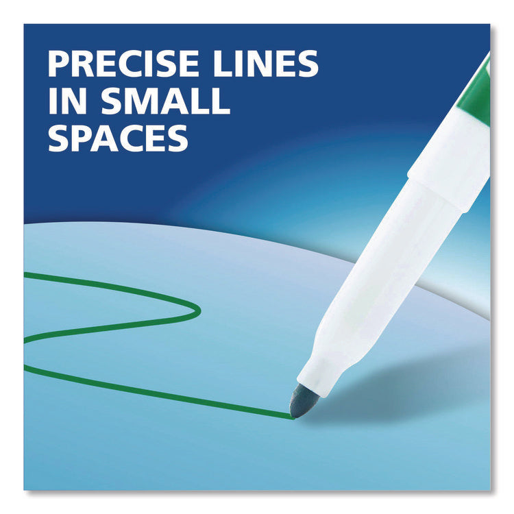 Low Odor Dry Erase Vibrant Color Markers, Fine Bullet Tip, Assorted Colors, 36/pack