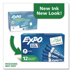 Low-Odor Dry-Erase Marker, Medium Bullet Tip, Blue, Dozen