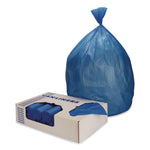 Linear Low-Density Can Liners for Recyclable Waste, 45 gal, 1.3 mil, 40" x 46", Blue, Flat Pack, 100/Carton