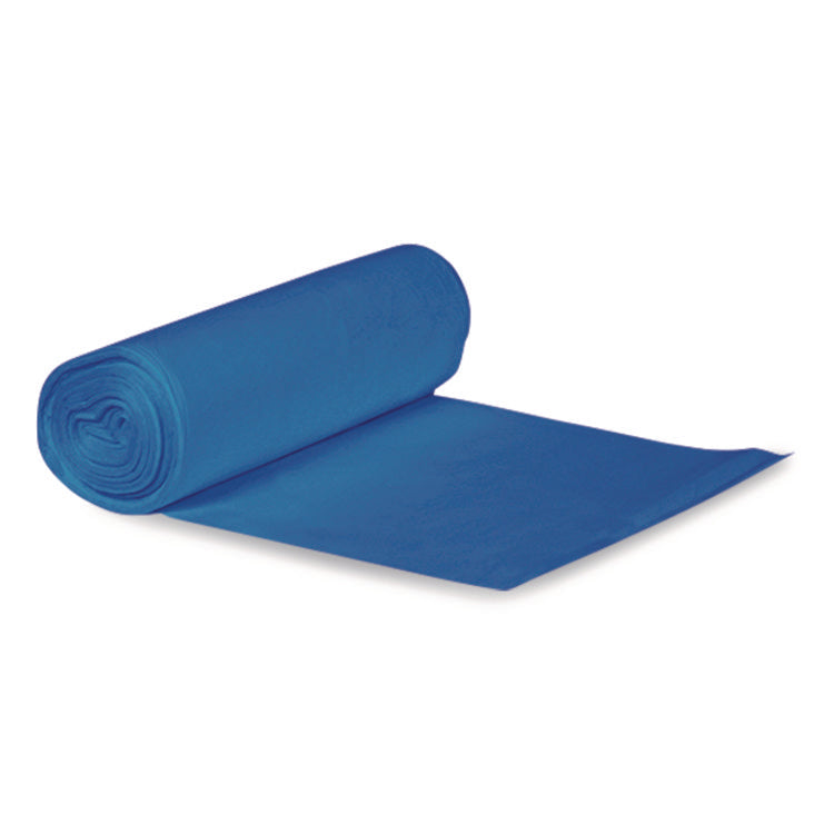 Linear Low-Density Can Liners for Recyclable Waste, 45 gal, 1.3 mil, 40" x 46", Blue, Flat Pack, 100/Carton