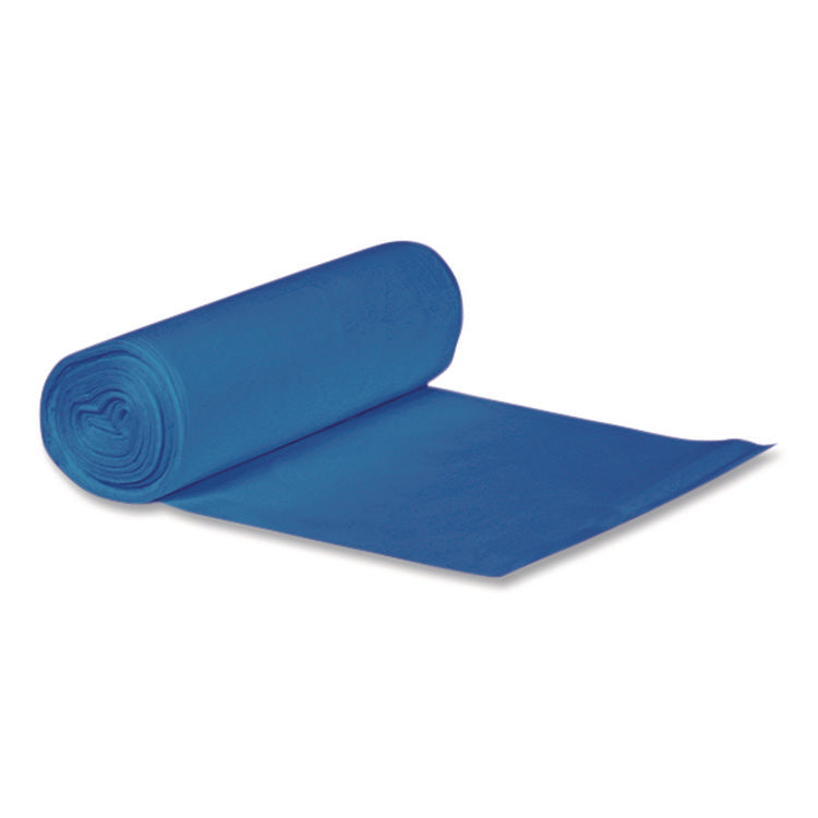Healthcare Pre-Printed High-Density Can Liners, Soiled Linen, 45 gal, 18 mic, 40" x 48", Blue, Flat Pack, 200/Carton