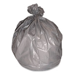 Linear Low-Density Can Liners, 45 gal, 1.1 mil, 40" x 46", Gray, Flat Pack, 125/Carton