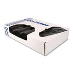 Low Density Can Liners, 60 gal, 1.7 mil, 38" x 58", Black, Flat Pack, 100/Carton