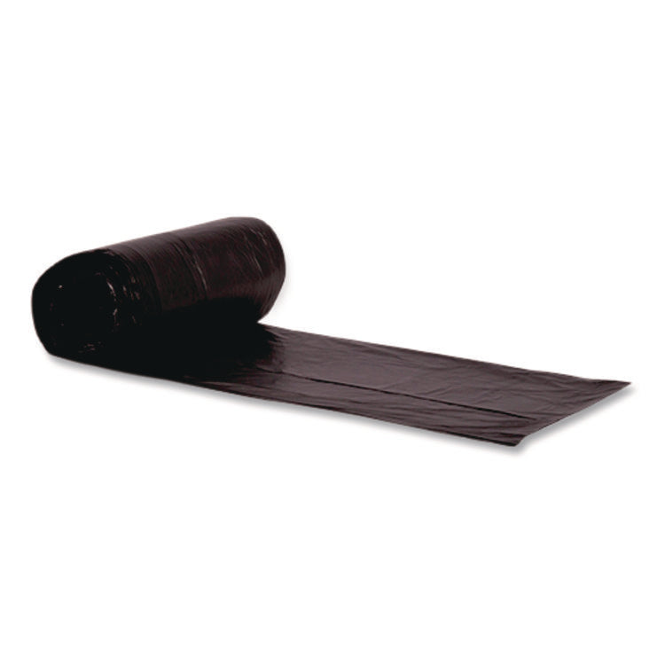 Linear Low-Density Can Liners, 33 gal, 1.5 mil, 33" x 39", Black, Flat Pack, 250/Carton