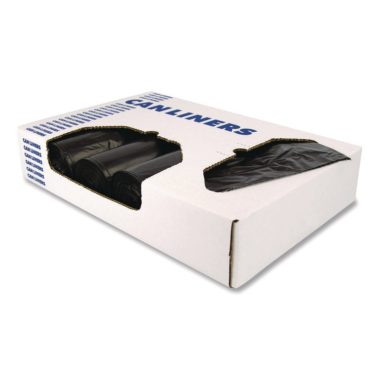 Linear Low-Density Can Liners, 96 gal, 2 mil, 57" x 75", Black, 50/Carton