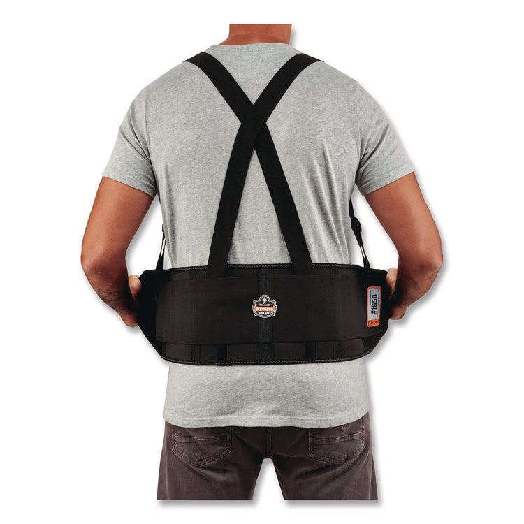 ProFlex 1650 Economy Elastic Back Support Brace, Medium, 30" to 34" Waist, Black