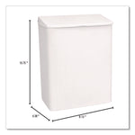 Enamel Feminine Napkin Receptacle, Metal, White