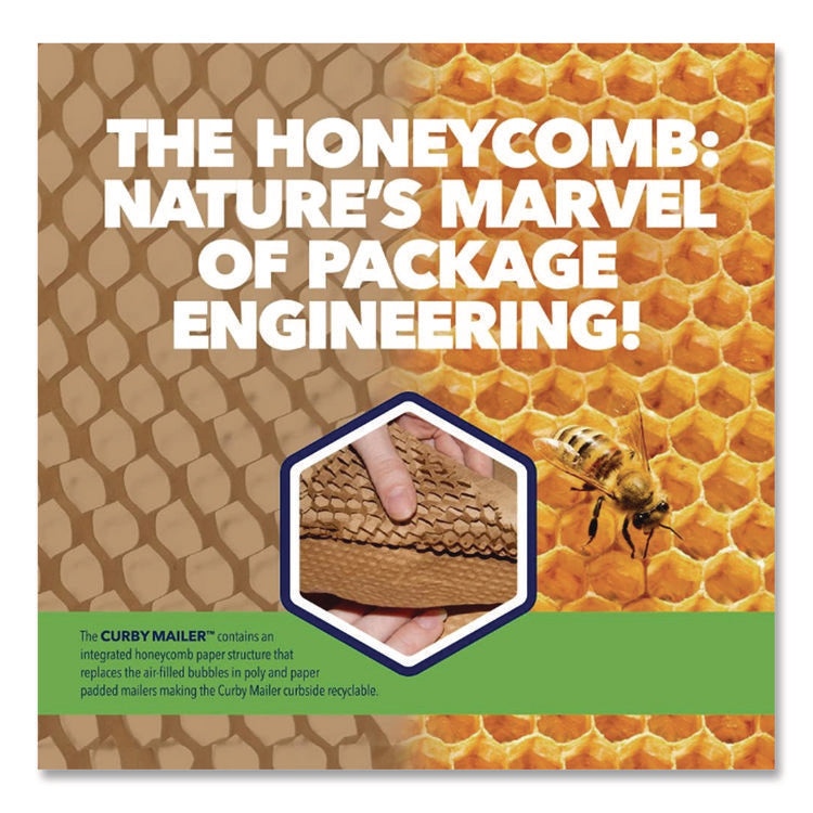 Curby Mailer Self-Sealing Recyclable Mailer, Paper Padding, Self-Adhesive, #6, 13.38 x 18.5, 30/Carton