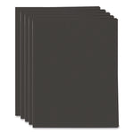 Poly Two-Pocket Folder With Snap Closure Security Pocket, 100-Sheet Capacity, 11 X 8.5, Black, 5/pack