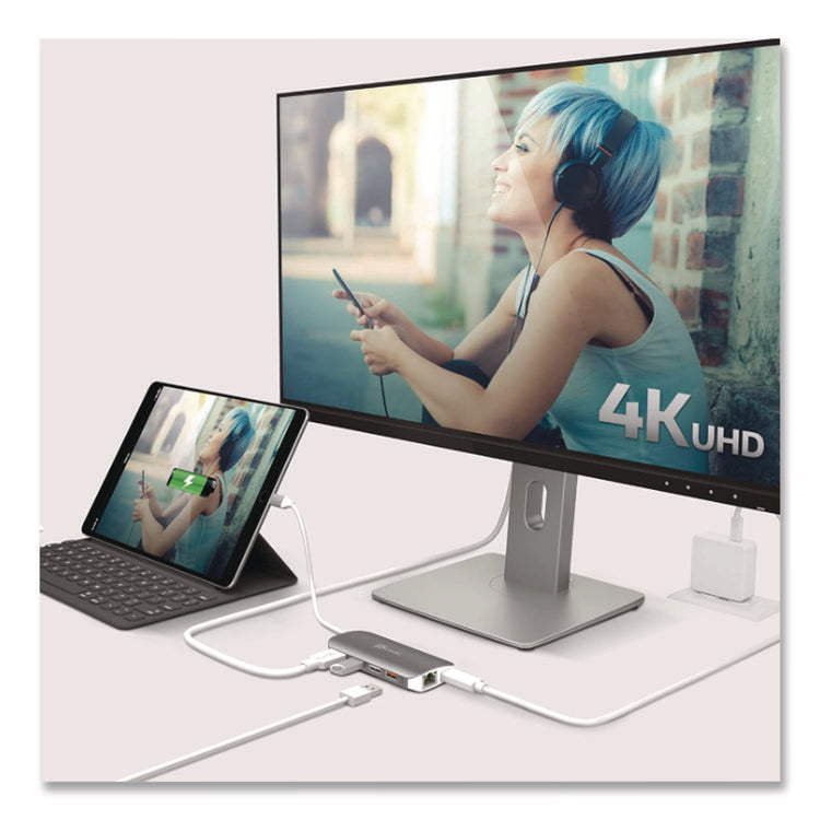 USB-C Multiport Adapter, Gray/White