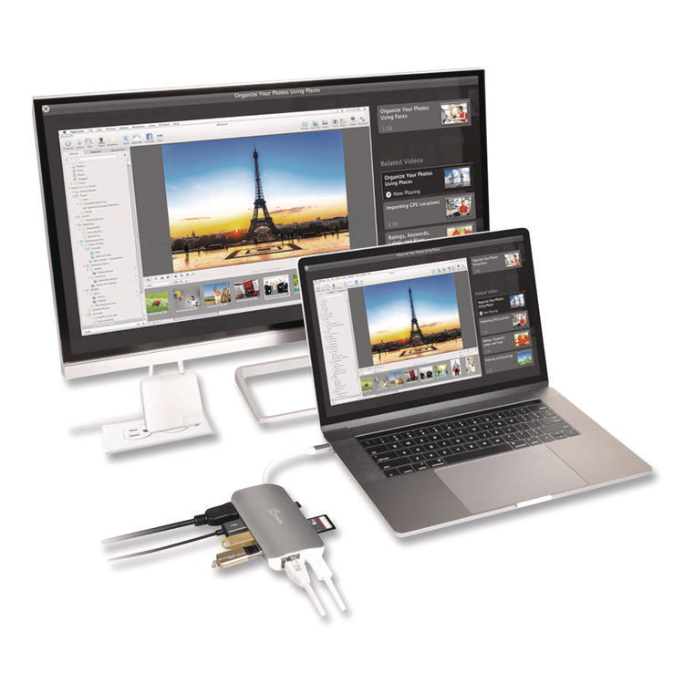 USB-C Multiport Adapter, Gray/White