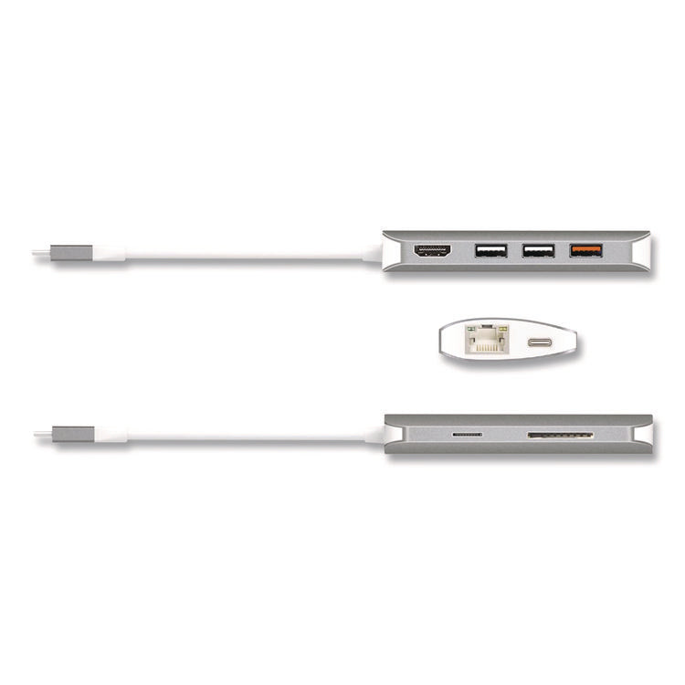 USB-C Multiport Adapter, Gray/White