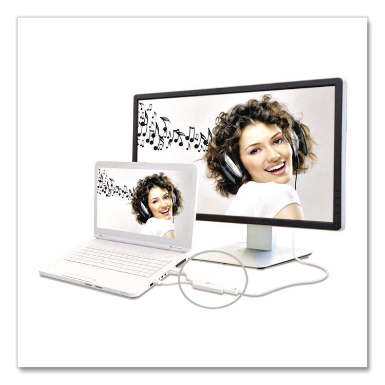 VGA to HDMI Video Audio Adapter, White