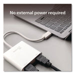 USB to HDMI Adapter, 7.87", Silver/White