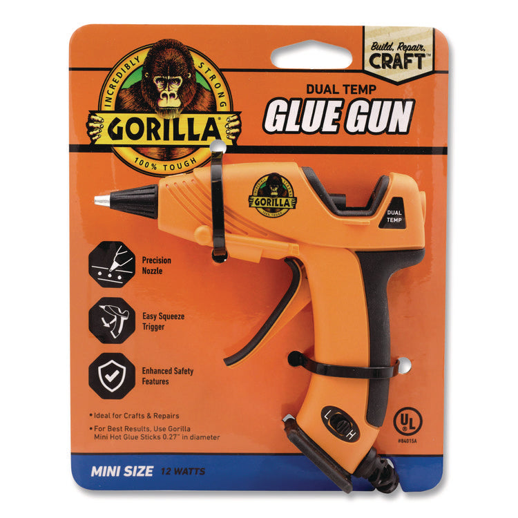 Dual Temp Mini Hot Glue Gun, Orange/Black