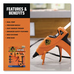 Dual Temp Mini Hot Glue Gun, Orange/Black