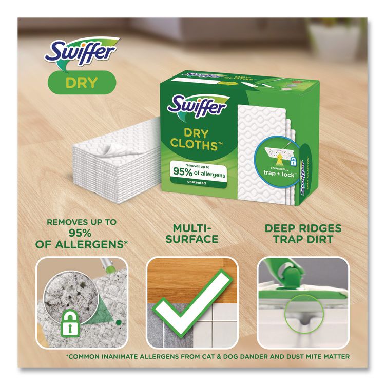 Dry Refill Cloths, White, 10.4" X 8", 52/box, 3 Boxes/carton