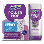 PowerMop Cleaning Solution and Pads Refill Pack, Lavender, 25.3 oz Bottle and 5 Pads per Pack, 4 Packs/Carton