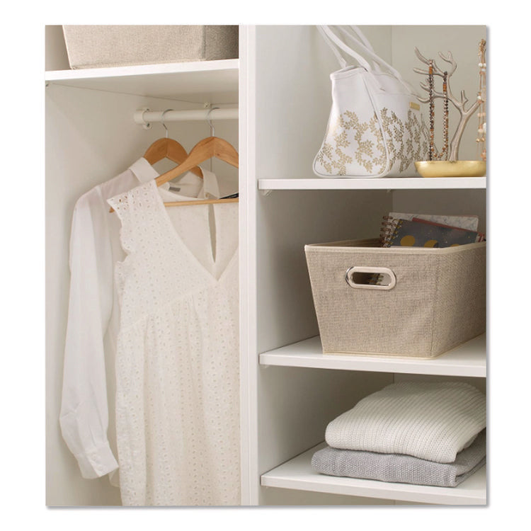 Storage Tote, Medium, 7.5" X 10.8" X 13", Tan