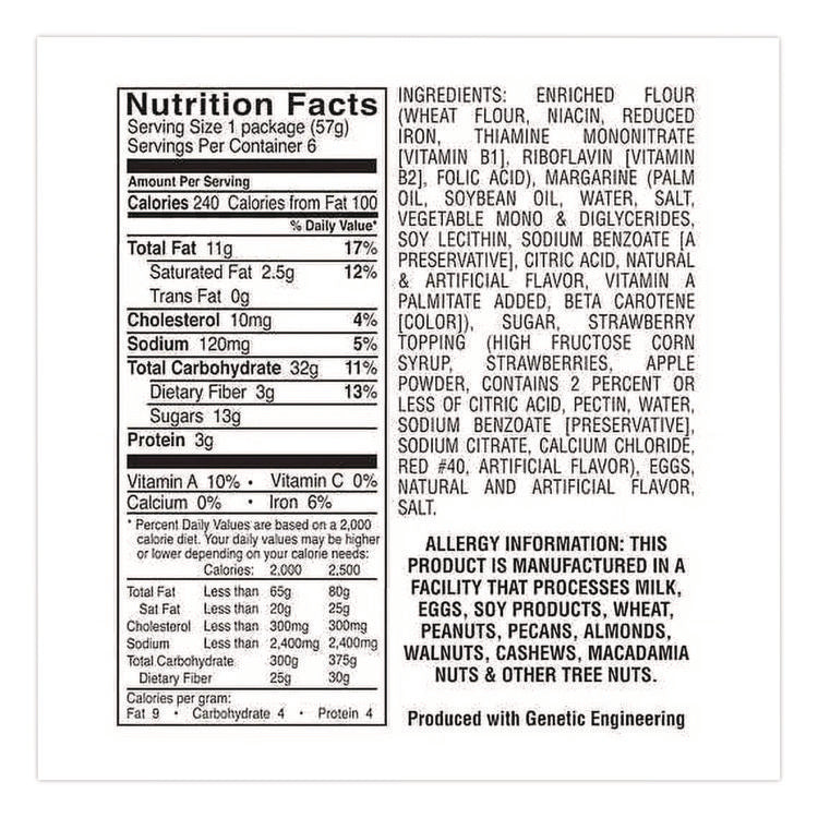 Premium Berry Jam Shortbread Cookies, Strawberry, 2 Oz, 36/carton