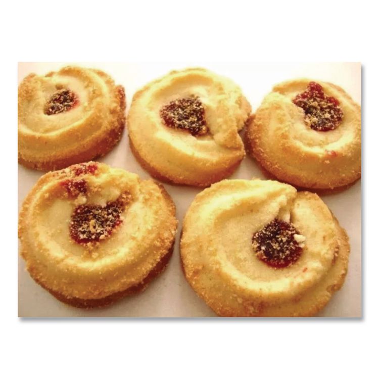 Premium Berry Jam Shortbread Cookies, Strawberry, 2 Oz, 36/carton