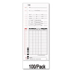 Time Clock Cards For Lathem Time 7000e/7500e, Two Sides, 3.38 X 8.78, 100/pack