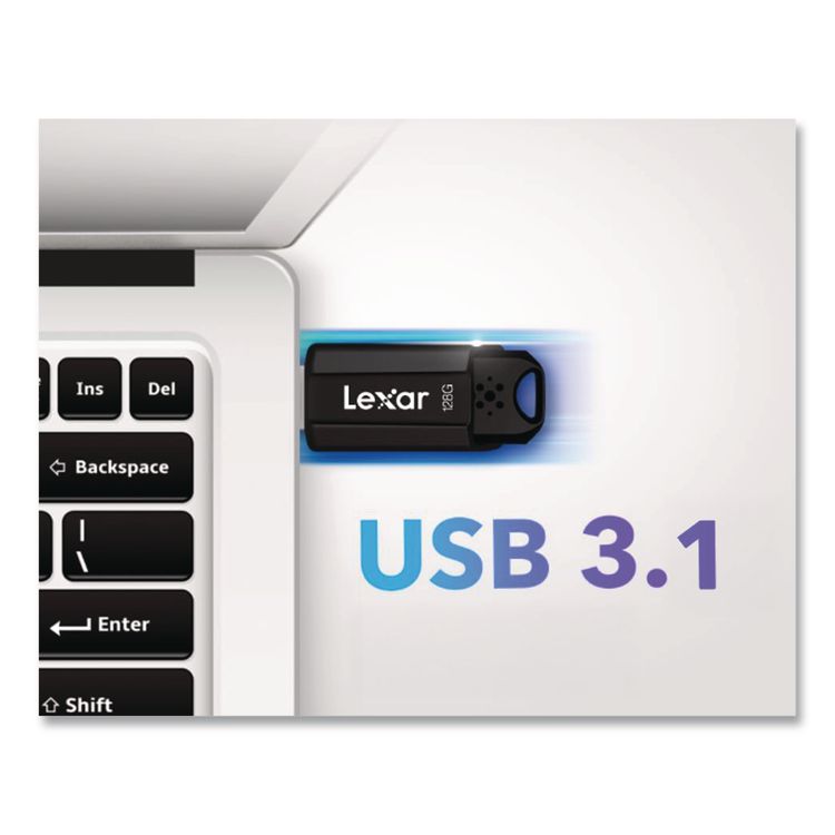 S803.1 USB Flash Drive, 128 GB, Black