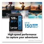 High-Performance PRO BLUE Series SDXC Memory Card, UHS-I V30 U1 Class 10, 128 GB