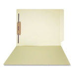 Heavy-Duty End Tab Fastener Folders, 0.75" Expansion, 1 Fastener, Letter Size, Manila Exterior, 50/Box