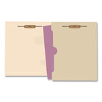 Full Pocket End Tab Fastener Folders, 0.75" Expansion, 2 Fasteners, Letter Size, Manila Exterior, 50/Box