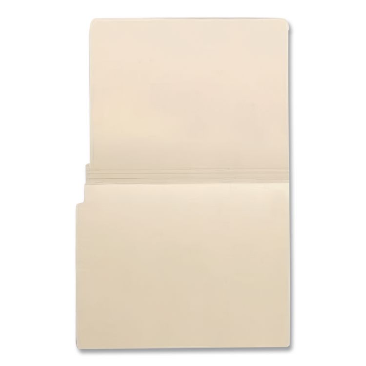 Economy End Tab File Folder, Straight Tabs, Letter Size, 0.75" Expansion, Manila, 100/Box