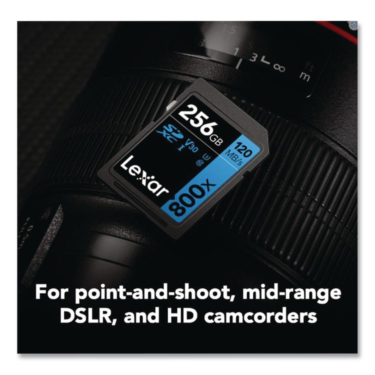 High-Performance PRO BLUE Series SDXC Memory Card, UHS-I V30 U1 Class 10, 256 GB