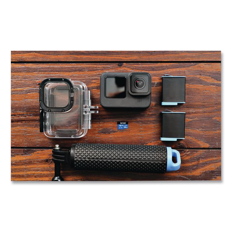 High Performance BLUE Series microSDXC Memory Card with Adapter, UHS-I V30 U1 Class 10, 128 GB, 2/Pack