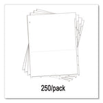 Large Tab Chart Divider Sheets, 7-Hole Punched, Letter, White, 250/Box