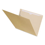 Confidential End-Tab Folder with Full Back Pocket, 2 Fasteners, Letter Size, Manila Exterior, 50/Box
