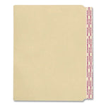 Standard Side-Flap Classification Folder Dividers, Letter Size, Manila, 100/Box