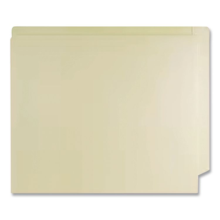 Economy End Tab File Folder, Straight Tabs, Letter Size, 0.75" Expansion, Manila, 500/Box