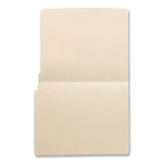 Economy End Tab File Folder, Straight Tabs, Letter Size, 0.75" Expansion, Manila, 500/Box