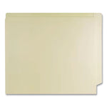 End Tab Fastener File Folder, Embossed Labeling Lines, 0.75" Expansion, 1 Fastener, Letter Size, Manila Exterior, 250/Box